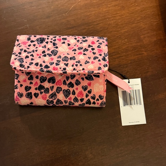 Vera Bradley Pink Heart Pattern Wallet - Picture 2 of 3